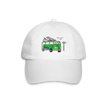 Italien Camper Motiv Vanlife Camping Urlaub - Baseballkappe - Weiß/Weiß - Vorne