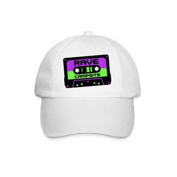 Rave Cassette Festival Logo - Baseball Cap - white/white - Front