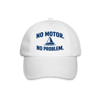 No Motor No Problem - Baseball Cap - white/white - Front