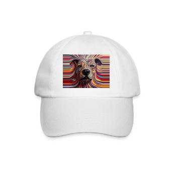 Psychedelic Staffie - 128 - Baseball Cap - white/white - Front