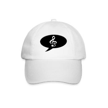 Bulle de dialogue avec un symbole de clé de sol. - Casquette classique - blanc/blanc - Devant