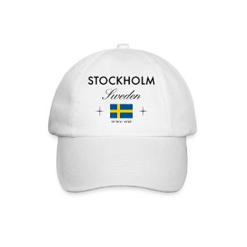 Stockholm, Suède, coordonne un souvenir de voyage - Casquette classique - blanc/blanc - Devant