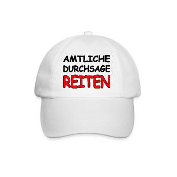Reiten - Baseballkappe - Weiß/Weiß - Vorne