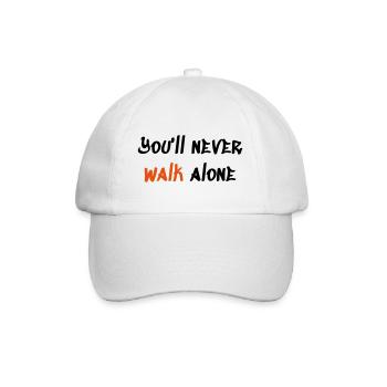 You ll never walk alone - Baseballkappe - Weiß/Weiß - Vorne
