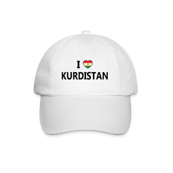 Drapeau du Kurdistan Bakur Bashur Rojava Rojhlt Newroz - Casquette classique - blanc/blanc - Devant
