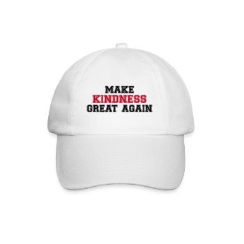 Make kindness great again - Baseballkappe - Weiß/Weiß - Vorne