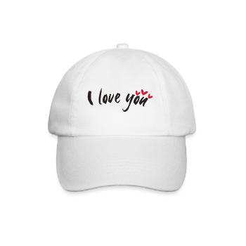 i love you - Baseballkappe - Weiß/Weiß - Vorne