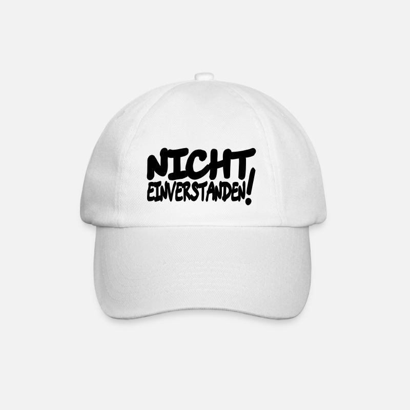 nicht einverstanden - Baseballkappe - Weiß/Weiß