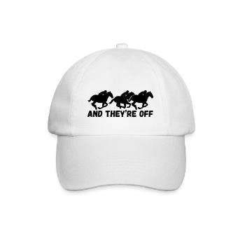 Horse Racing And They're Off Design - Baseball Cap - white/white - Front