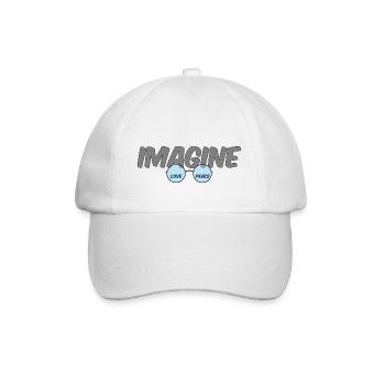 Imagine - Liebe, Frieden, Toleranz und Respekt - Baseballkappe - Weiß/Weiß - Vorne