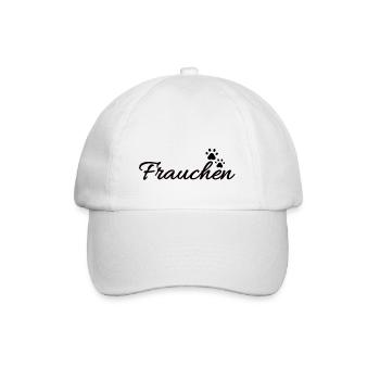 Frauchen von einem Hund | Hundetatse - Baseballkappe - Weiß/Weiß - Vorne