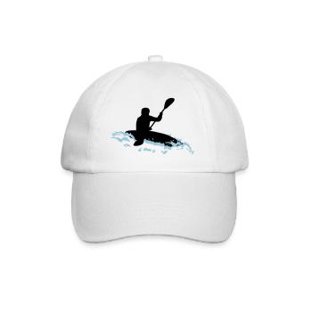 Whitewater kayaking - Baseball Cap - white/white - Front
