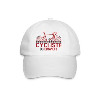cycliste du dimanche T-shirt humour vélo - Casquette classique - blanc/blanc - Devant