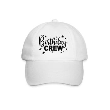 Birthday Crew Matching Group Birthday Party Outfit - Baseball Cap - white/white - Front