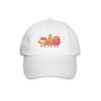 Cute Fried Food Onion Rings Fried Chicken Fries - Baseball Cap - white/white - Front