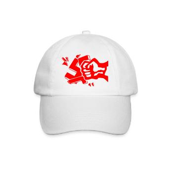 Contre le poing des nazis - Casquette classique - blanc/blanc - Devant