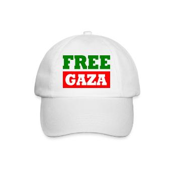 Free gaza - Baseball Cap - white/white - Front
