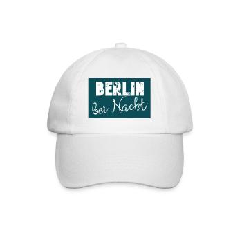 Berlin bei Nacht - Baseballkappe - Weiß/Weiß - Vorne