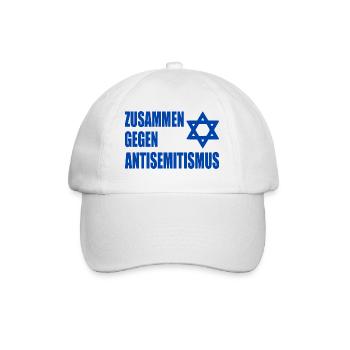 zusammen gegen antisemitismus - Baseballkappe - Weiß/Weiß - Vorne