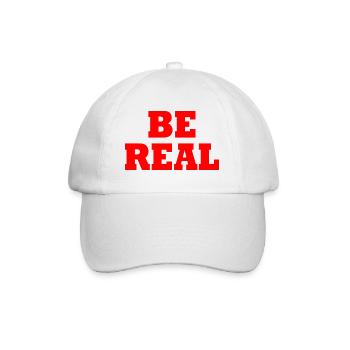 Be real - Baseballkappe - Weiß/Weiß - Vorne