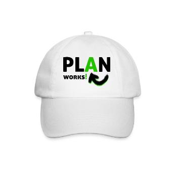 plan a - Baseballkappe - Weiß/Weiß - Vorne