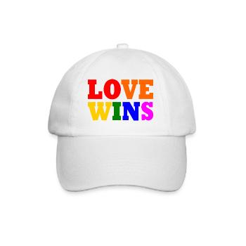 Love wins - Baseball Cap - white/white - Front
