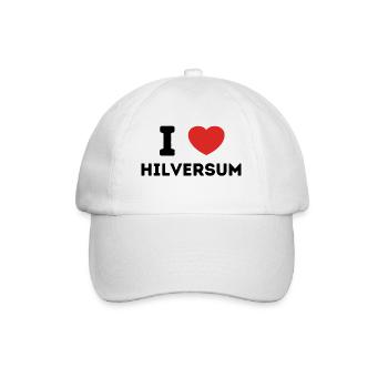 Ich liebe Hilversum, Niederlande - Baseballkappe - Weiß/Weiß - Vorne