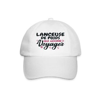 Lanceuse de poids globe-trotteuse passionnée de vo - Casquette classique - blanc/blanc - Devant
