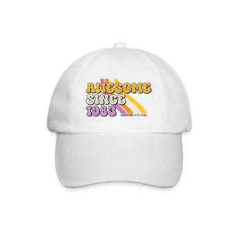 Großartig seit 1983 Retro Vintage Geburtstag - Baseballkappe - Weiß/Weiß - Vorne