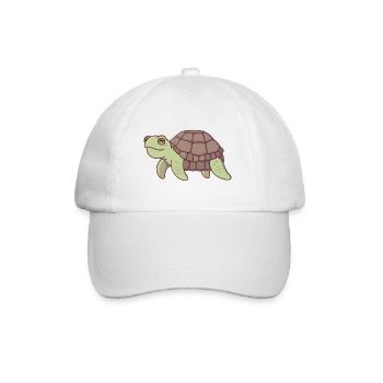 Cute Old Sea Turtle - Baseball Cap - white/white - Front