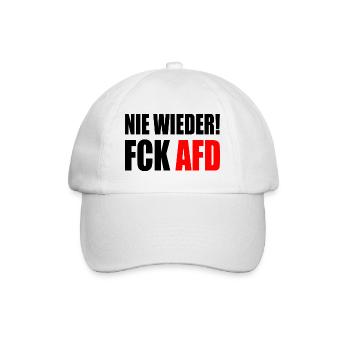 Fuck afd - Baseballkappe - Weiß/Weiß - Vorne