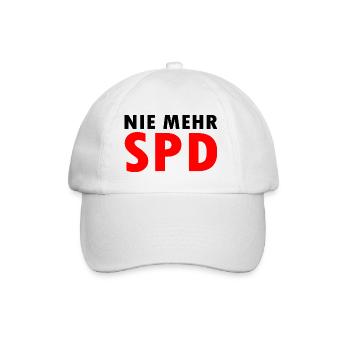 Nie mehr spd - Baseballkappe - Weiß/Weiß - Vorne