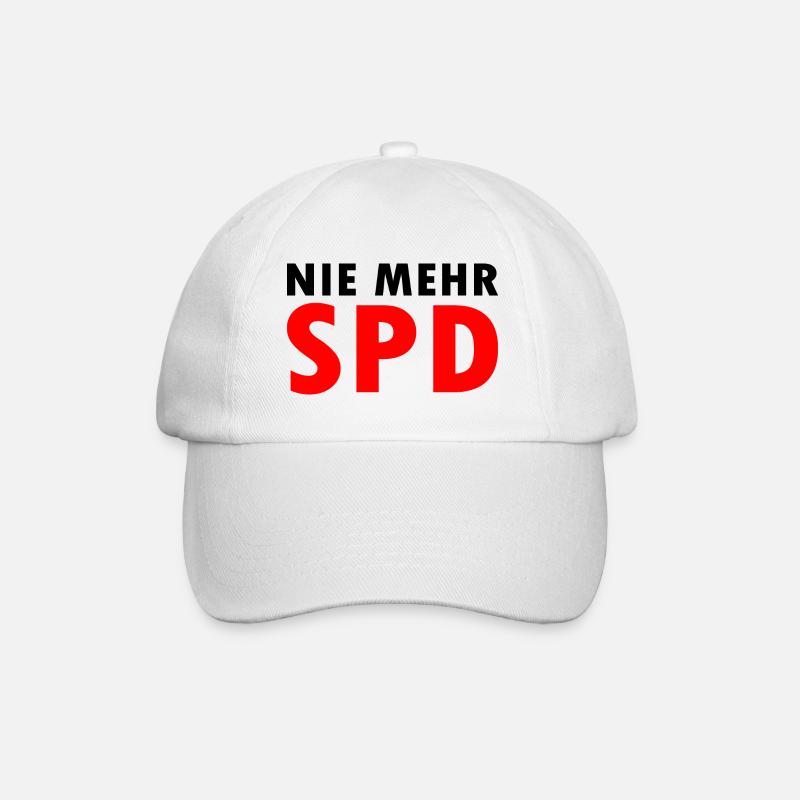 Nie mehr spd - Baseballkappe - Weiß/Weiß