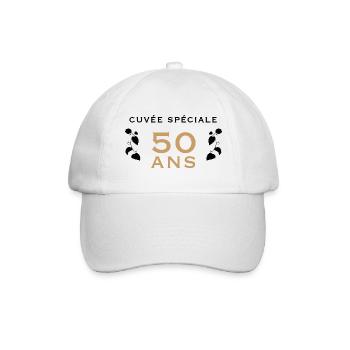 Idée cadeau humoristique 50 ans - Casquette classique - blanc/blanc - Devant