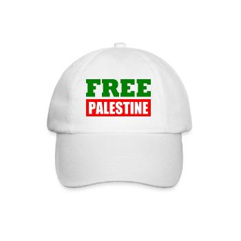 Free palestine - Baseballkappe - Weiß/Weiß - Vorne