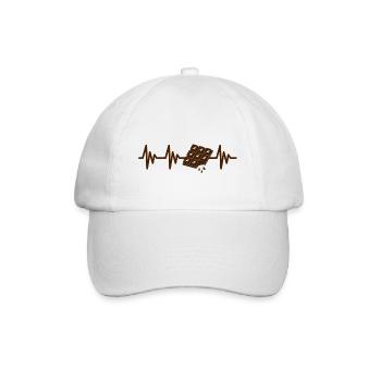Battement de coeur au chocolat - Casquette classique - blanc/blanc - Devant