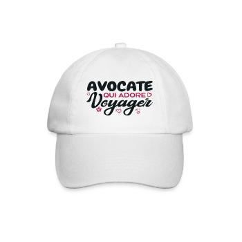 Weltreisender Anwalt mit einer Leidenschaft für das Reisen - Baseballkappe - Weiß/Weiß - Vorne