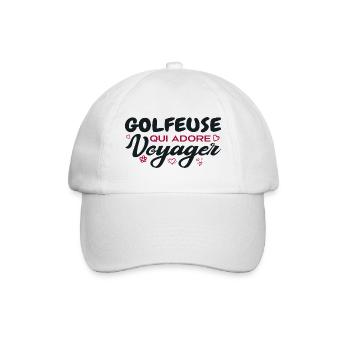 Weltenbummler mit einer Leidenschaft für das Reisen - Baseballkappe - Weiß/Weiß - Vorne