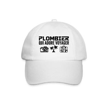 Reisende & Klempner: Leidenschaft & Entdeckung - Baseballkappe - Weiß/Weiß - Vorne