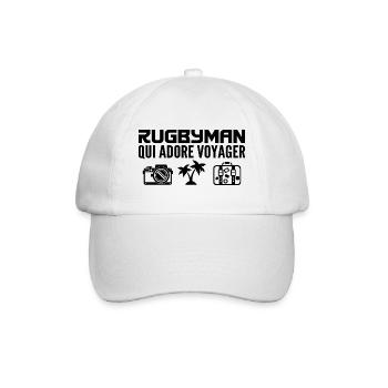 Voyageurs & Rugbymans : Passion & Découverte - Casquette classique - blanc/blanc - Devant
