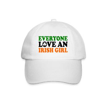 everyone loves an irish girl - Baseballkappe - Weiß/Weiß - Vorne