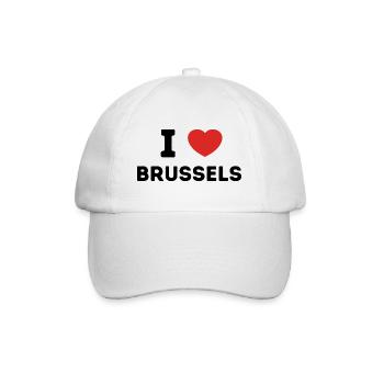 I Love with Heart Brussels - Baseball Cap - white/white - Front
