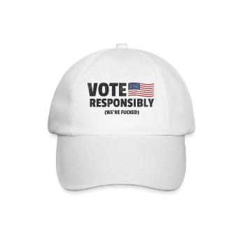 Funny USA Vote : l’humour rencontre la fierté américaine - Casquette classique - blanc/blanc - Devant