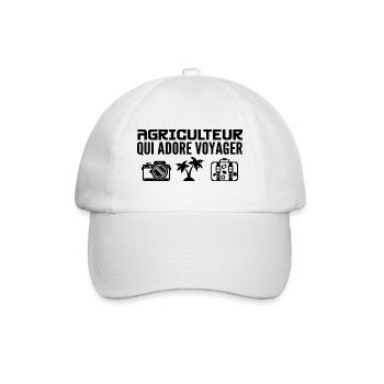 Reisende & Landwirte: Leidenschaft & Entdeckung - Baseballkappe - Weiß/Weiß - Vorne