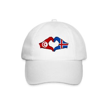 Tunisie Islande Drapeau Mains Coeur Forme - Casquette classique - blanc/blanc - Devant
