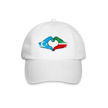 Uyghur Tatarstan flag hands heart shape used - Baseball Cap - white/white - Front