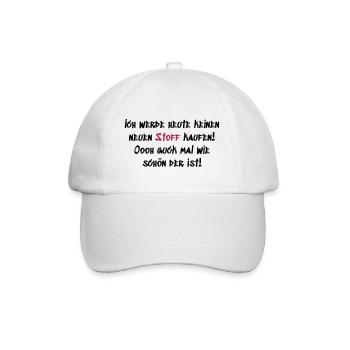 Keinen neuen Stoff kaufen - Baseballkappe - Weiß/Weiß - Vorne