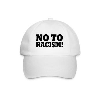 No to racism - Baseballkappe - Weiß/Weiß - Vorne