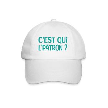 C'est qui l'patron ? - Casquette classique - blanc/blanc - Devant