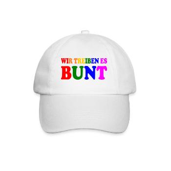 Wir treiben es bunt - Baseballkappe - Weiß/Weiß - Vorne